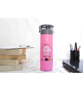 Umrumda Değil Temalı - Baskılı Cam Suluk & Termos - 550 ml