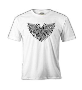 Angry Owl Tattoo Beyaz Erkek Tshirt
