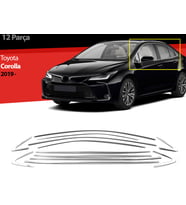 Toyota Corolla Cam Çerçevesi Krom Set Tam Tur 2019>