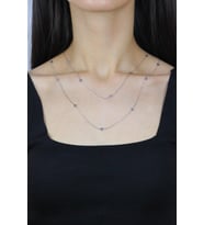 Üçgen 110 cm Rodyumlu Gümüş Kolye 7259