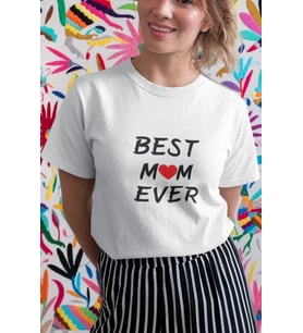 pilelistore- Unisex Bisiklet Yaka Baskılı Oversize T-Shirt - Beyaz