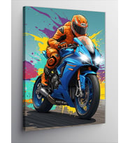 Kanvas Tablo Hızlı Motorcu