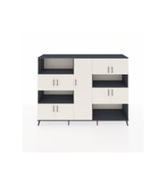 Hyperion Dolap 10 Raflı 9 Kapaklı 220x44x163 Antrasit-Aytaşı/Antrasit