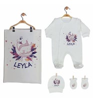 Pia Baby Gl 2201 İsme Özel Battaniyeli Tulum Set