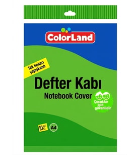 Colorland Hazır Defter Kabı A4 10Lu Yeşil - 2 paket