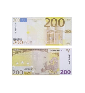 Geçersiz Şaka Düğün Parası Sahte Para 100 Adet Oyun Parası 200 Euro (Altın)