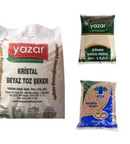 YAZAR KURU GIDA SETİ5-KG GÖNEN BALDO PİRİNÇ5-KG NOHUT10-KG TOZ ŞEKER=TOPLAM 20 KG ÜRÜN 