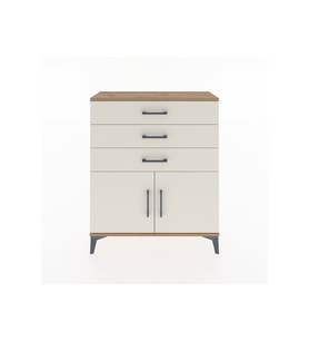 Arges Şifonyer Tek Raflı 3 Çekmeceli 2 Kapaklı 88x30x106 Çam-Aytaşı