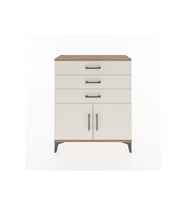 Arges Şifonyer Tek Raflı 3 Çekmeceli 2 Kapaklı 88x30x106 Çam-Aytaşı