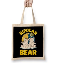 Bipolar Bear Polar Bears Emotional Polarity Pun Bez Çanta Uzun Saplı