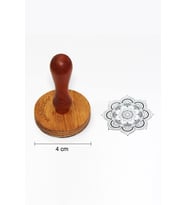 Mühürcüm Kişiye Özel Ahşap Mühür Damga 4 cm çap Yuvarlak MAD4