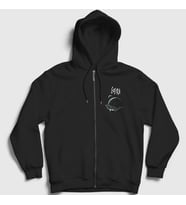 Presmono Unisex Siyah Mars To Sirius V2 Gojira Fermuarlı Kapüşonlu Sweatshirt 53306tt