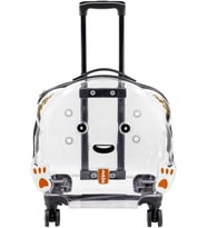Lepus WHEEL BAG 4 Teker Kedi ve Köpek Valiz 42-45-25cm Şeffaf (Şeffaf Hologram)