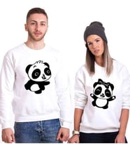 Tshirthane Panda Dans Sevgili Kombinleri Sweatshirt Kombini (Tek Ürün Fiyatıdır.)