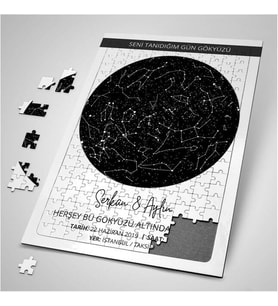 Seni Tanıdığımda Gökyüzü 240 Parça Kişiye Özel Puzzle