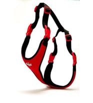 Doggie Softlu Siyah Köpek Bel Tasması 60/85 cm Kırmızı