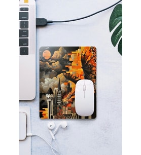 SonicTouch Ejderha Temalı Pürüzsüz Yüzey Kaymaz Taban Dikişsiz Kenar Gamer Oyuncu Mouse Pad 19x23cm