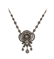 Aşina Gümüş - Elmas Montur Muhteşem Yüzyıl Ottoman Style Gerdanlık Kolye Sevgiliye Hediye