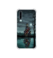 PrintiFy Huawei P30 ile Uyumlu Simya Serisi Gölge Ve Cam Tasarımlı Uv Baskılı Köşe Korumalı Antişok Kılıf