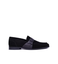 Shoetyle - Siyah Hakiki Süet Deri Erkek Klasik Ayakkabı 115-K580