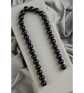 Obsidyen Doğal Taş Küre Kesim 14mm Dizi