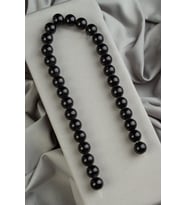 Obsidyen Doğal Taş Küre Kesim 14mm Dizi
