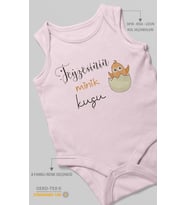 Teyzesinin Minik Kuşu Baskılı Bebek Zıbını – Çıtçıtlı Body  %100 Pamuk Sıfır Kol (Bebek Pembesi)