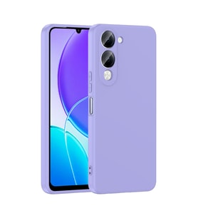 Vivo Y04 Kılıf Lansman Tasarım İç Yüzeyi Kadife Silikon (Lila)