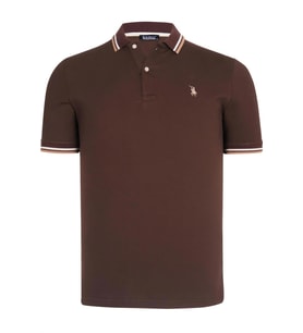 T8594 DEWBERRY ERKEK T-SHIRT-KAHVE