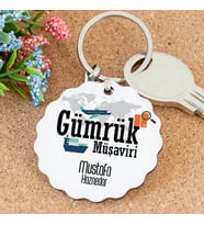 İsme Özel Gümrük Müşaviri Papatya Anahtarlık