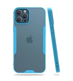 Apple İphone 12 Pro Max Kılıf Platin Silikon - Mavi