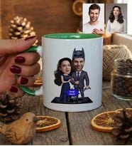 Kişiye Özel Karikatürlü Süper Kahraman Çift Sevgililer Kupa Bardak Sevgililer Günü Hediyesi