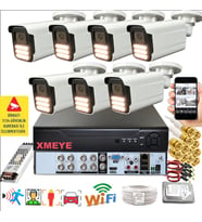 7 li Araç İnsan Yüz Tanımalı Hareket Algılayan 5 MP Lens 15 Warm Led Gece Renkli Kamera Seti 5915W