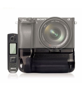 Sony A6500 için  MeiKe  MK-A6500 Pro Battery Grip + 1 Ad. NP-FW50 (Siyah)