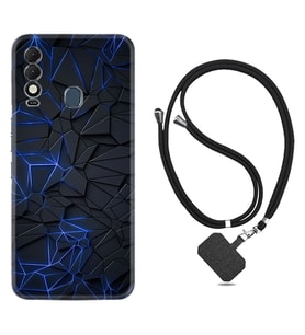 Tecno Spark 8T Kılıf Resimli Boyun Askılı İpli Desenli Silikon Series Karmaşık 1874