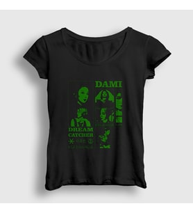 Presmono Kadın Siyah Dami K Pop Dreamcatcher T-Shirt 480023tt