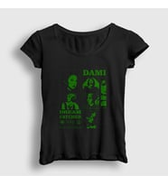 Presmono Kadın Siyah Dami K Pop Dreamcatcher T-Shirt 480023tt