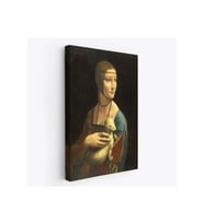 Ermine Leonardo Da Vinci'nın Kakımlı Kadın Eseri Tablo The Lady with Bangs-5113