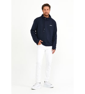 Erkek Şal Yaka Regular Fit Brooklyn Baskılı İnce Sweatshirt SPR22SW143
