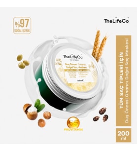 TheLifeCo HairFood Değerli Yağlar Serisi Duş Öncesi  Doğal Saç Maskesi 200ml
