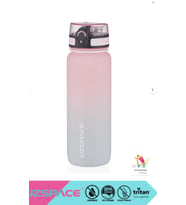 Uzspace 800ml -yeni Ebat-çift Renk Motivasyon Tritan Su Matarası Softtouch (Pembe-Grı)