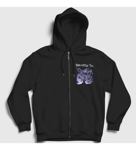 Presmono Unisex Siyah Logo Müzik Porcupine Tree Fermuarlı Kapüşonlu Sweatshirt 528267tt