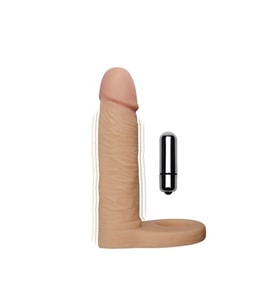 15 cm Realistik Titreşimli anl Dildo & Penis Halkası
