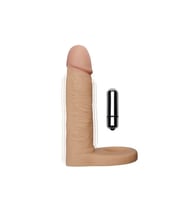 15 cm Realistik Titreşimli anl Dildo & Penis Halkası