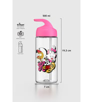 Renga Moly Kral Şakir Desenli 500 ml Pipetli Tritan Çocuk Matara 222055 Pembe