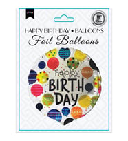 18" Folyo Balon -Happy Birthday -Balloons