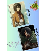 Mikasa ackerman defter seti 2 adet A4 boyutu 21*30 çizgili + kareli 60 syf