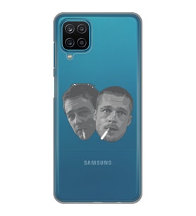Samsung Galaxy A12/M12 Uyumlu Fight Club Desenli Şeffaf Telefon Kılıfı