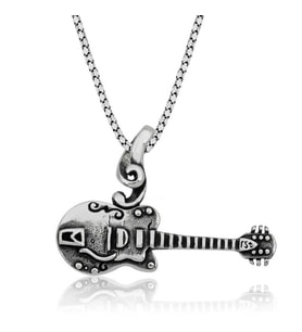 Gümüş Gitar Kolye