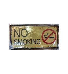 cosy home gift Retro Eskitme No Smokıng Plaka Model Metal Kabartılmış Ev Ofis Dekor Masa Süsü